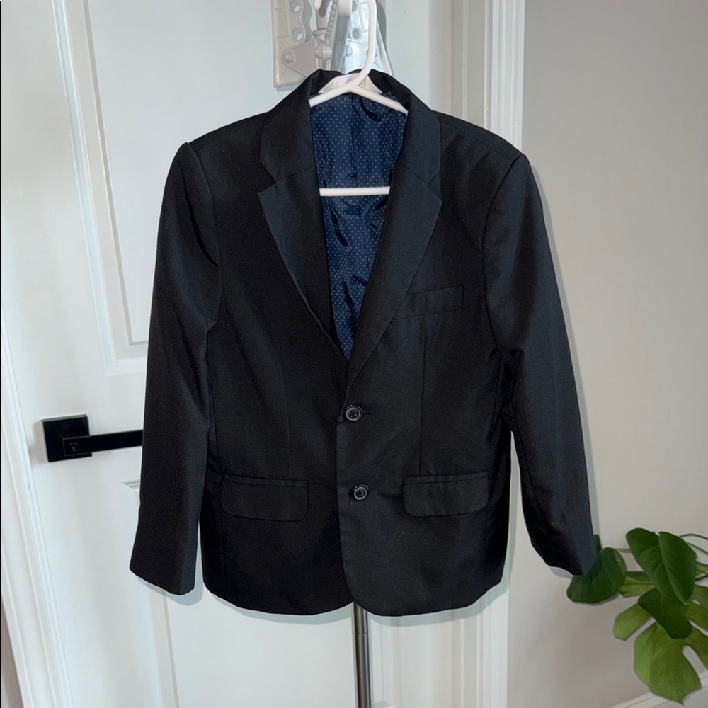 Boys Black Tailored Sport Coat Size 5